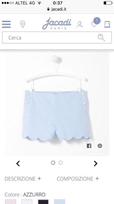 Jacadi детские шорты. На девочку 12 лет.