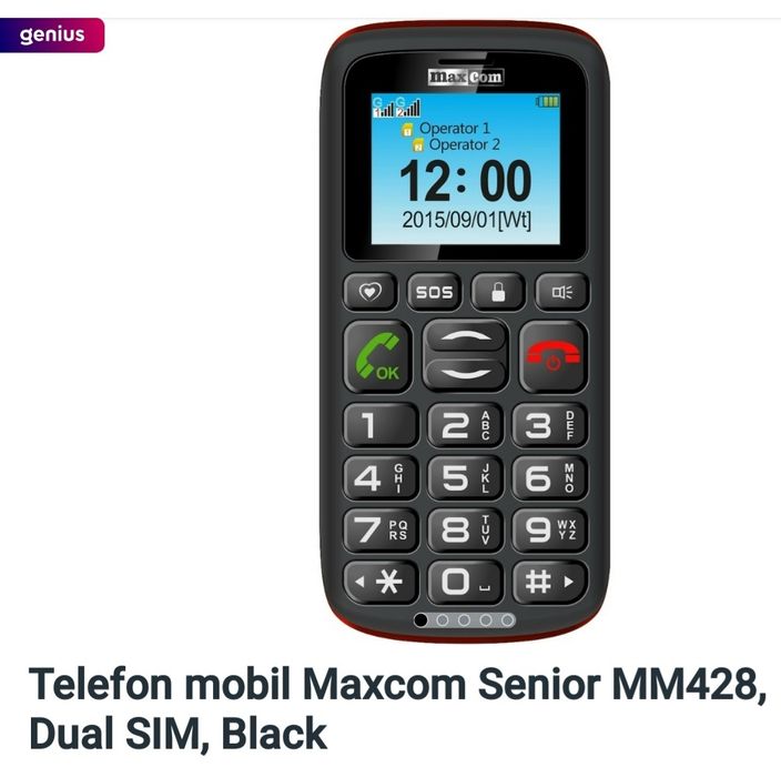 Telefon MAXCOM Confort MM428 NOU - Sigilat - 90 Lei