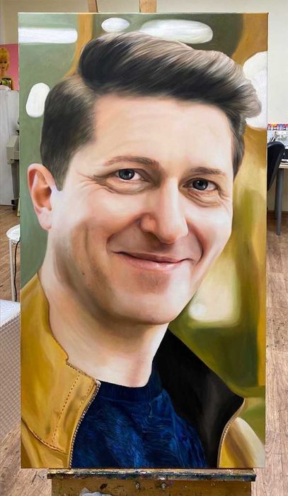 Cadoul perfect,portret pictat original dupa foto