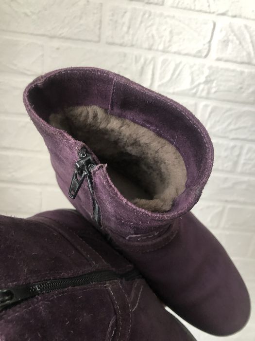 Сапоги из натуральной замши.