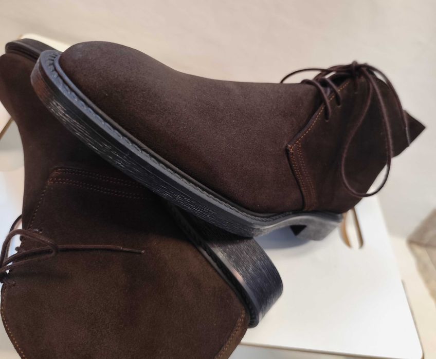 Ghete lace up chukka 39 40 43 Old Signature NOI piele naturala suede