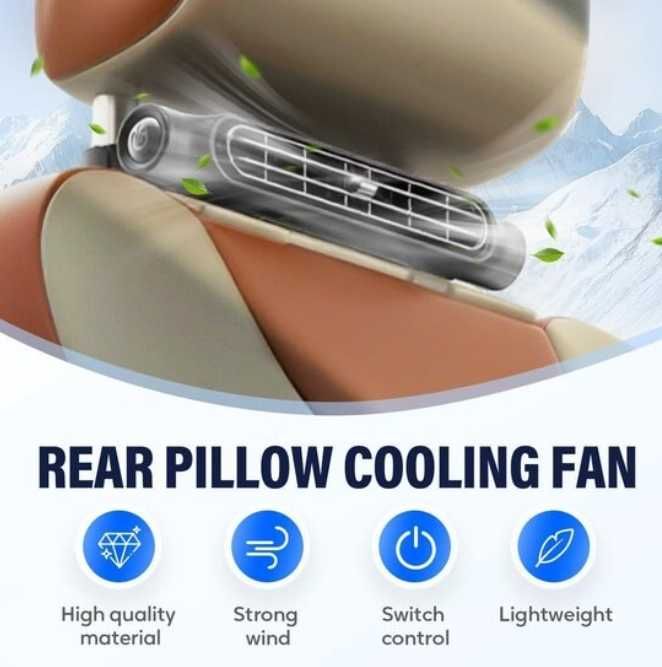 Ventilator scaun auto, alimentat prin USB