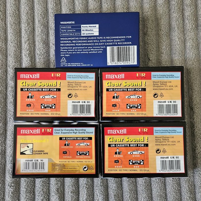 5 Casete Audio Maxell Ferric