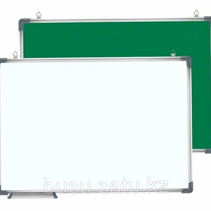 Магнитная маркерная и меловая доска 40x60 см с полочкой