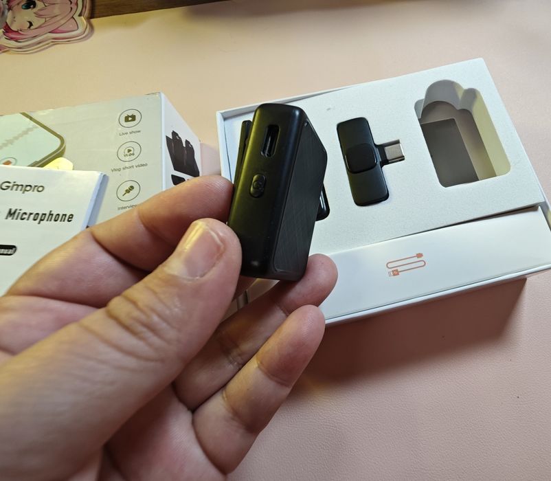Set 2 microfoane wireless Gimpro, noise canceling, USB-C, impecabile