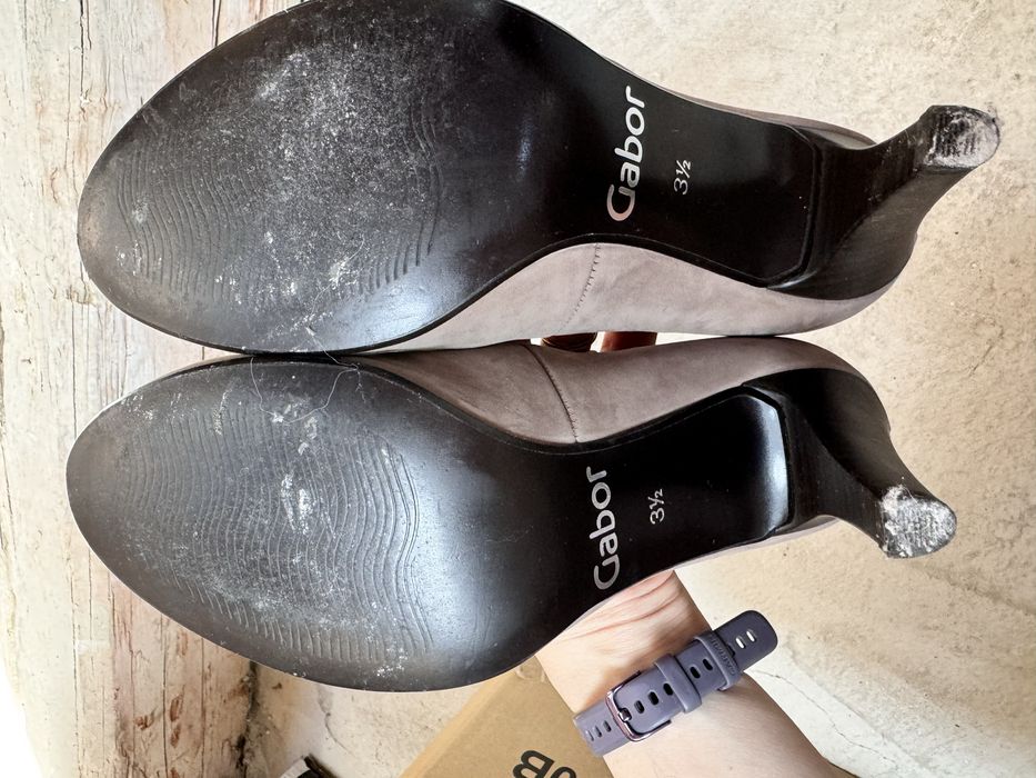 Pantofi toc gabor piele