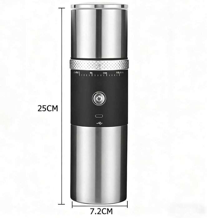 Електрическа, безжична, акумулаторна кафемелачка с 15 настройки