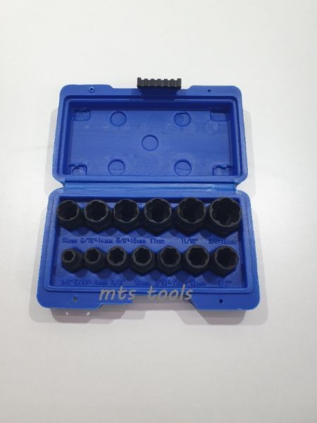 Trusa tubulare lungi pentru desfacut suruburi prezoane uzate 3/8" 13pc
