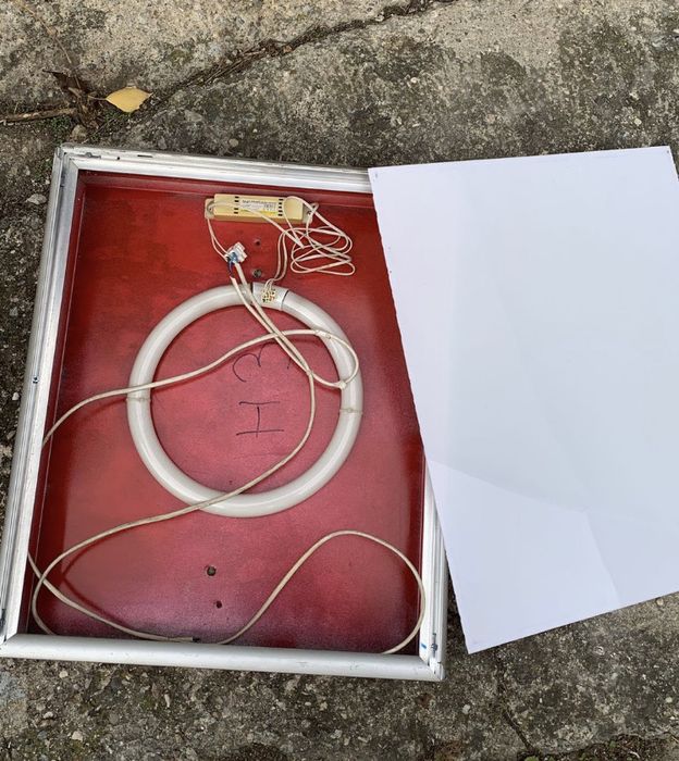 Reclama luminoasa interior. Menu bord . Reclama fastfood