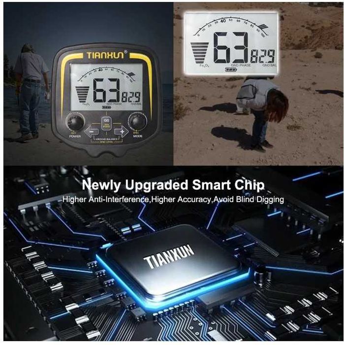 TX-850 металотърсач металдетектор + Подарък  5"/13см/ златарска бобина