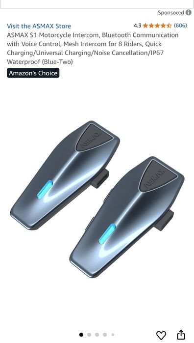 Asmax S1, dual pack moto Intercom, mesh ( 10 rideri ), sigilat, OCAZIE