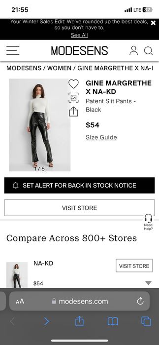 НОВИ Na-kd черен винил/латекс панталон и ACNE STUDIOS