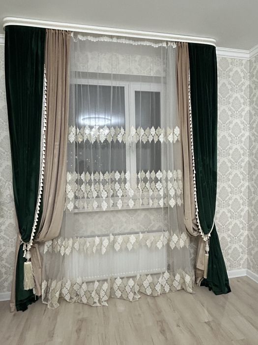 Комплект шторы с тюлью