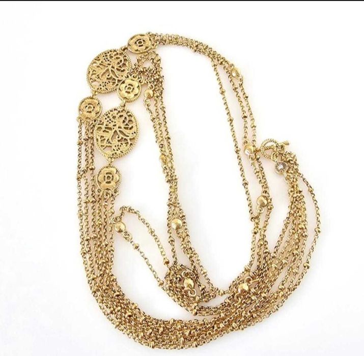 Colier Monet vintage 85 cm filigran placat cu aur