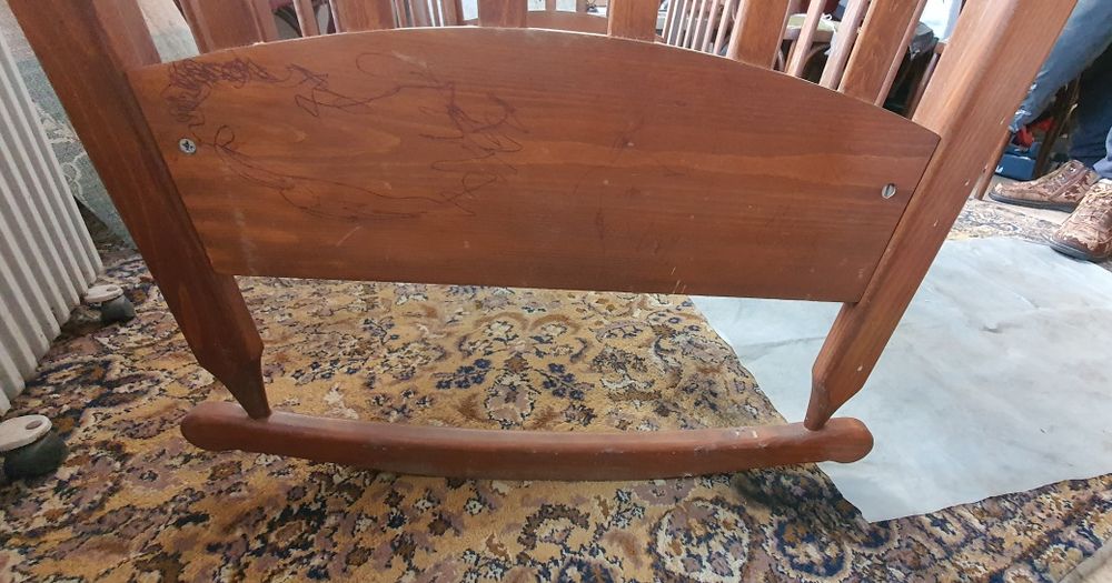 Детско креватче, кошара люлка от масивно дърво