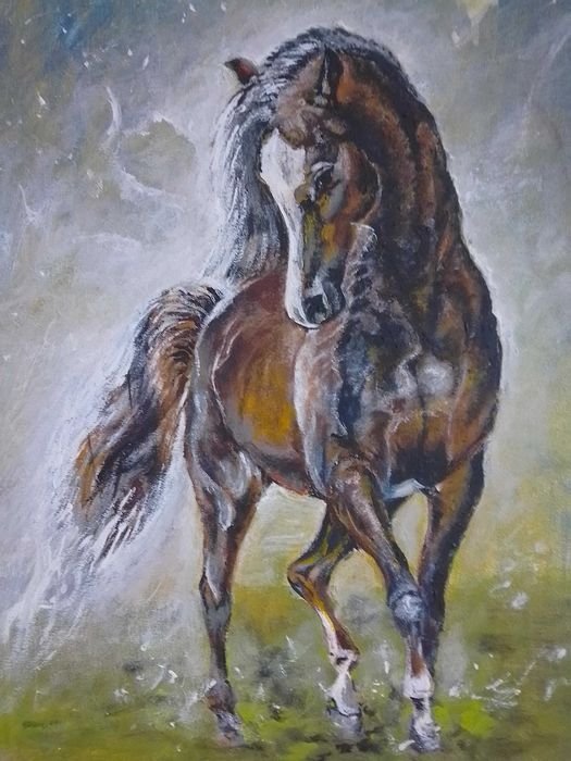 Картина кафяв кон