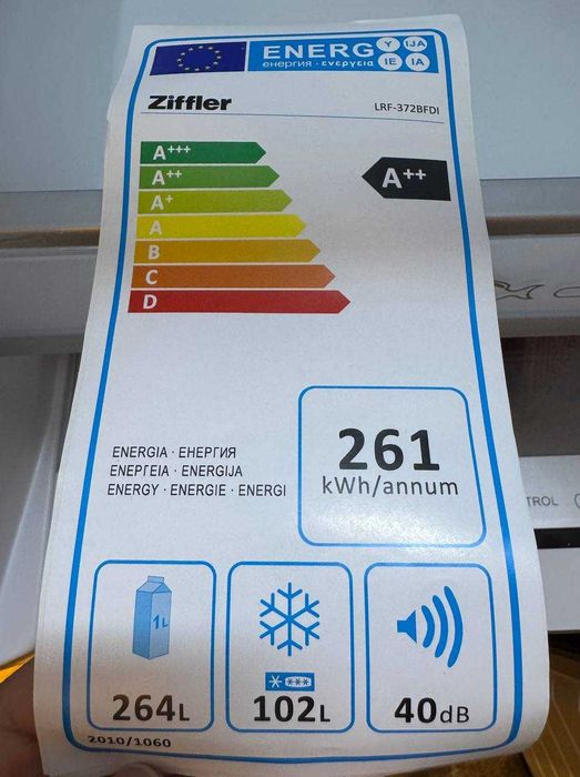 Холодильник Ziffler LRF-372BFDI No Frost Inverter Metal Cooling