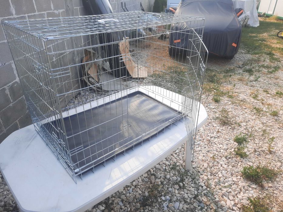 Клетка за куче farmcompany pet сгъваема тежко товарна  с две врати