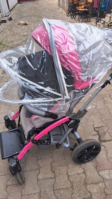 Cărucior pentru copii cu dizabilități Mewa MyWam roz