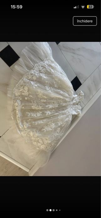Rochita de ocazii pentru fetite cu dantela si tul