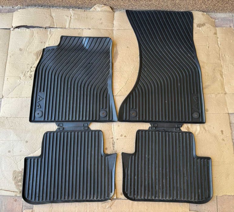 Set 4 covorase / presuri ORIGINALE AUDI A4 B8 B8.5 - din cauciuc, fata/spate, import Germania