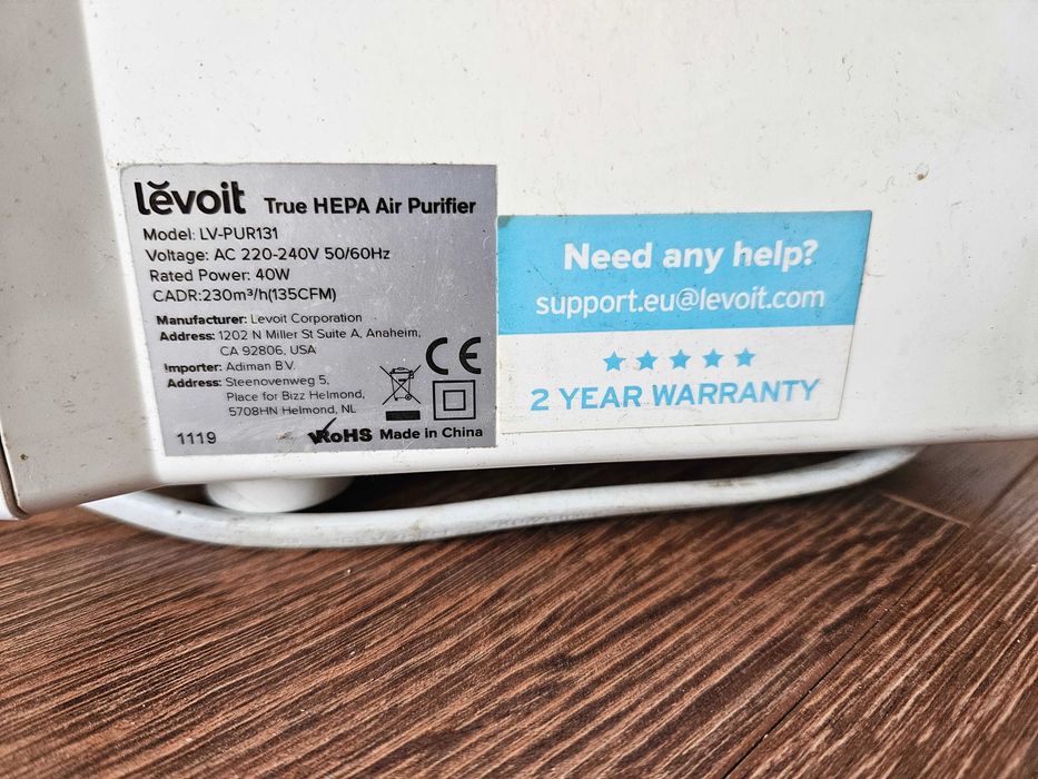 Пречиствател въздух Levoit LV-PUR131 отличен почти нови филтри
