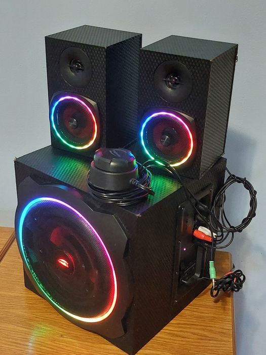 Boxe 2.1 SpeedLink Carbon RGB 60W, Bluetooth, Subwoofer activ, sateliti