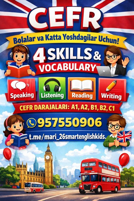 Ingliz tili.bolalar va katta yoshdagilar uchun. Onlayn tarzda