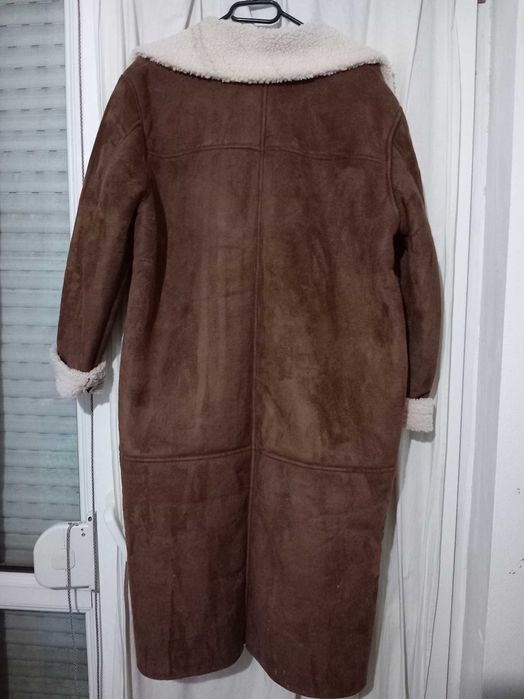 Зимен кожух велур кафяв цвят Синсей