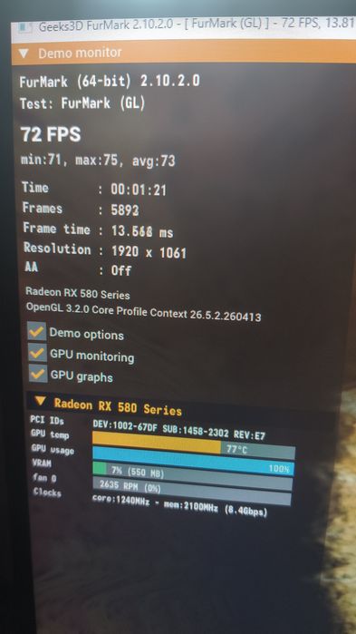 Pc gaming-i5 7600k placa video Rx 580 8gb 8gb ram ddr4 128gb SSD windows 11 pro 2tb hdd