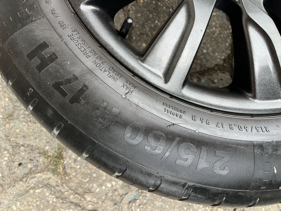 Jante aliaj 5x114.3mm, anvelope vara 215/60 R17, Nissan QashQai X-Trail Juke, Dacia Duster, Renault