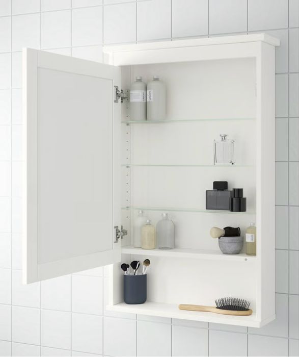 Dulap baie cu oglinda, alb, 63x16x 98 - IKEA