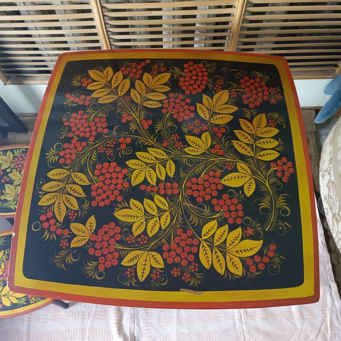 Детский столик Хохлома с табуретками ссср