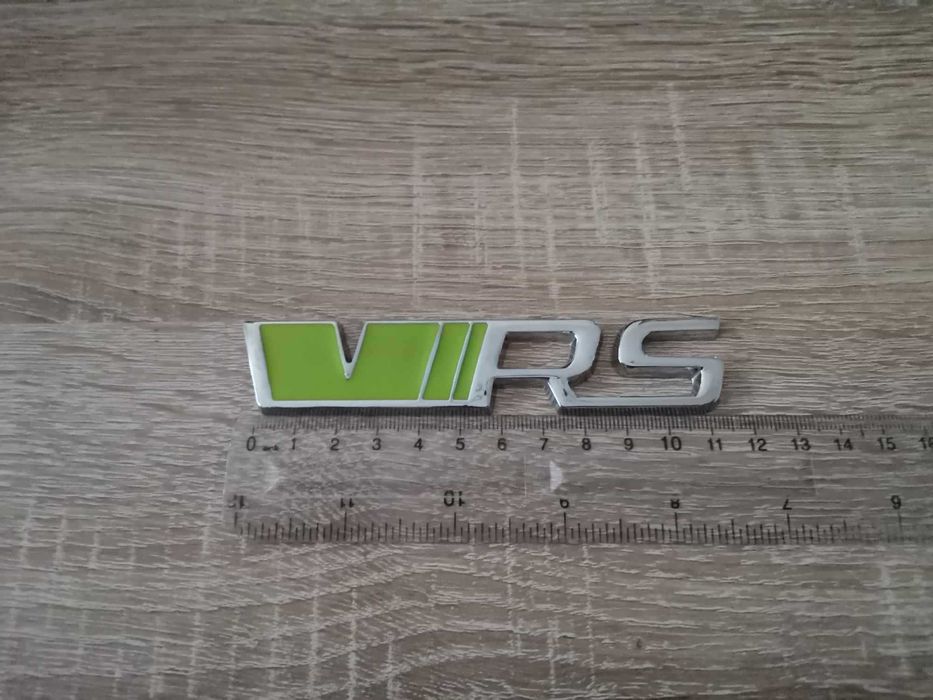 Skoda VRS Шкода ВРС надпис отровно зелено със сребристо