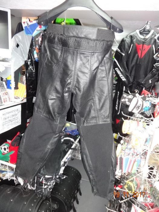 Промоция! richa кожен мото панталон рича мотор панталон кожа