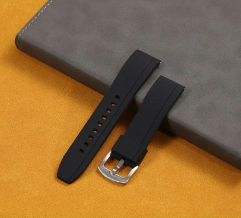 Curea ceas silicon latime 22 mm neagra