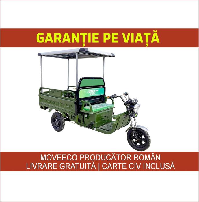 Triciclu - CARGO 500 EEC 60V-45AH - optional Panou Solar / Fotovoltaic