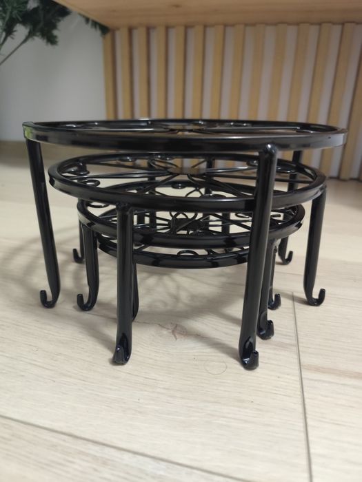 NOU Set 4 suporți ghivece flori metal idee de cadou