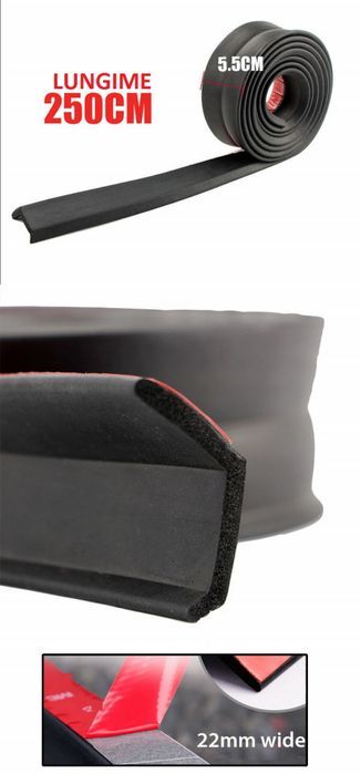 Prelungire bara din cauciuc Protectie Bara FLEXIBIL - NEGRU + ROSU