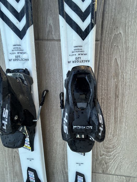 Schiuri Volkl Racetiger JR 120 cm + legaturi Marker copii juniori