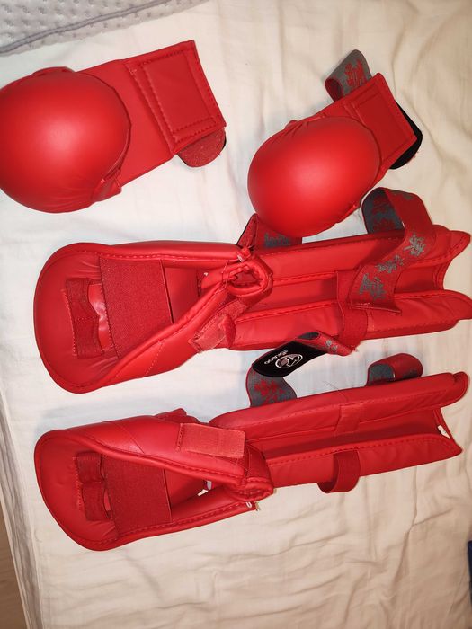 Set mănuși tibiere și botoși karate Tokaido copii marimea S