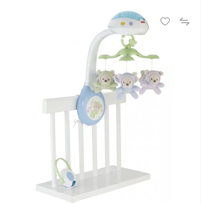 Fisher Price Музикална въртележка - проектор 3 в1 BUTTERFLY DREAMS