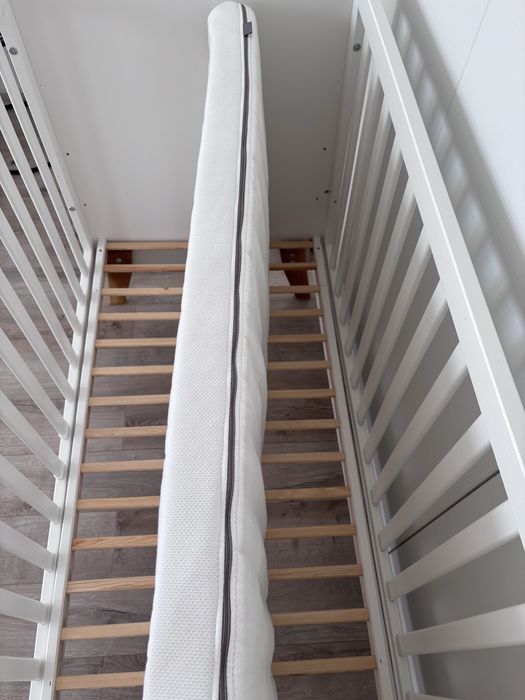 Pat Noah alb + saltea Ikea + husa saltea Ikea