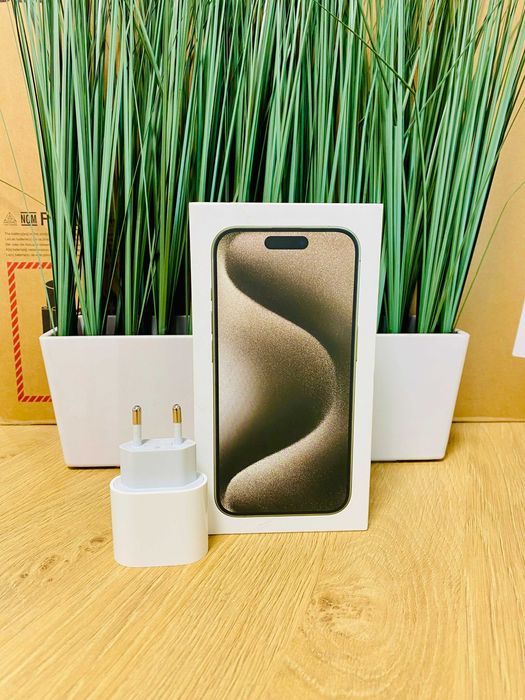 КАТО НОВ !!! Apple iPhone 15 Pro, 128GB, 5G, Natural Titanium, 92%