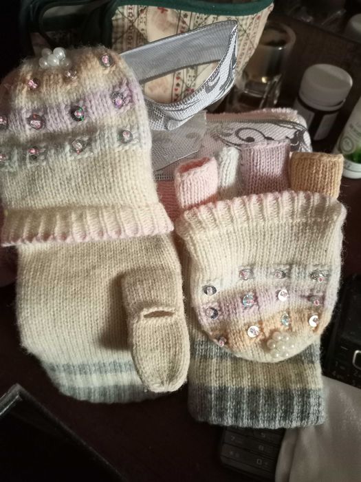 Детские варежки - перчатки