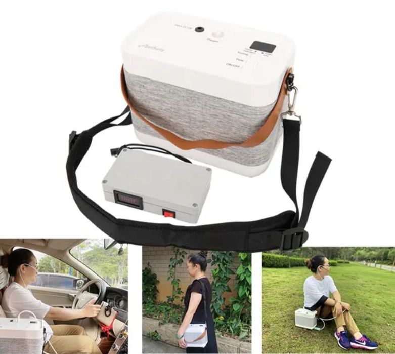 Concentrator 1-5L reglabil portabil 3kg puritate oxigen 90-30% baterie