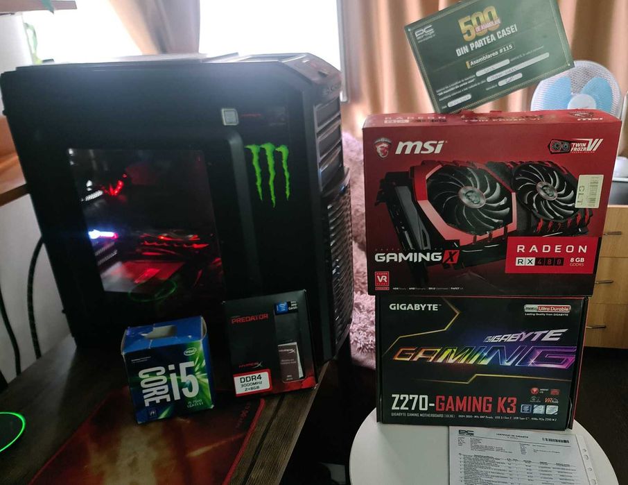 PC Gaming RX 480 8gb-i5 7500-16GB Ram SSD+Hard Disk