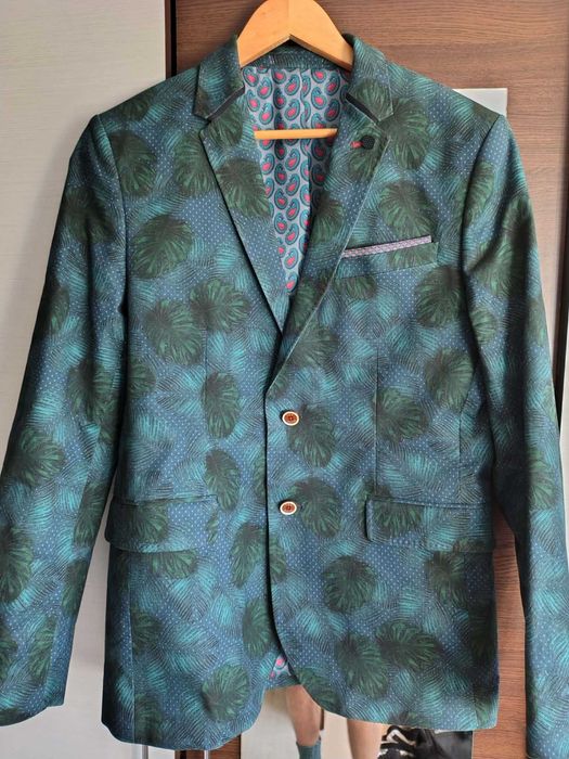 Sacou Slim Fit Ted Baker Blazer Suit Jacket Size 4 or M-L 2 Button