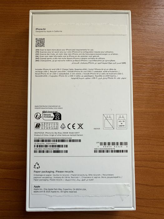 Iphone Air 17 256 gb