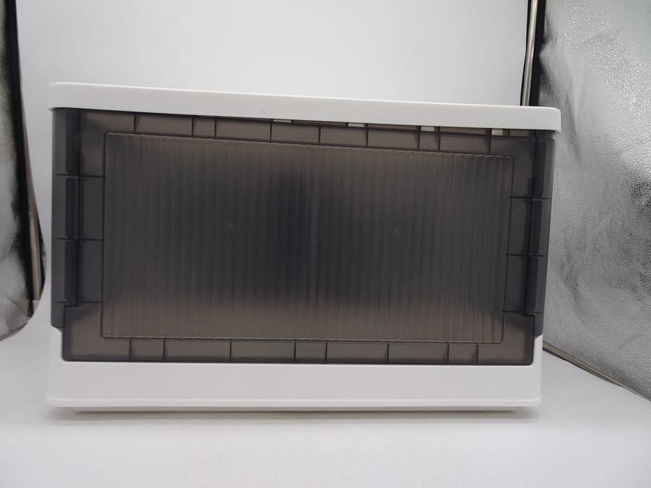 Haixin Home Cosuri de depozitare stivuibile cu capac, 69L, Alb